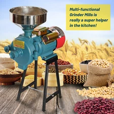 110V 3000W Electric Grinder Feed/Flour Mill Cereals Grain Corn Wheat With Funnel
