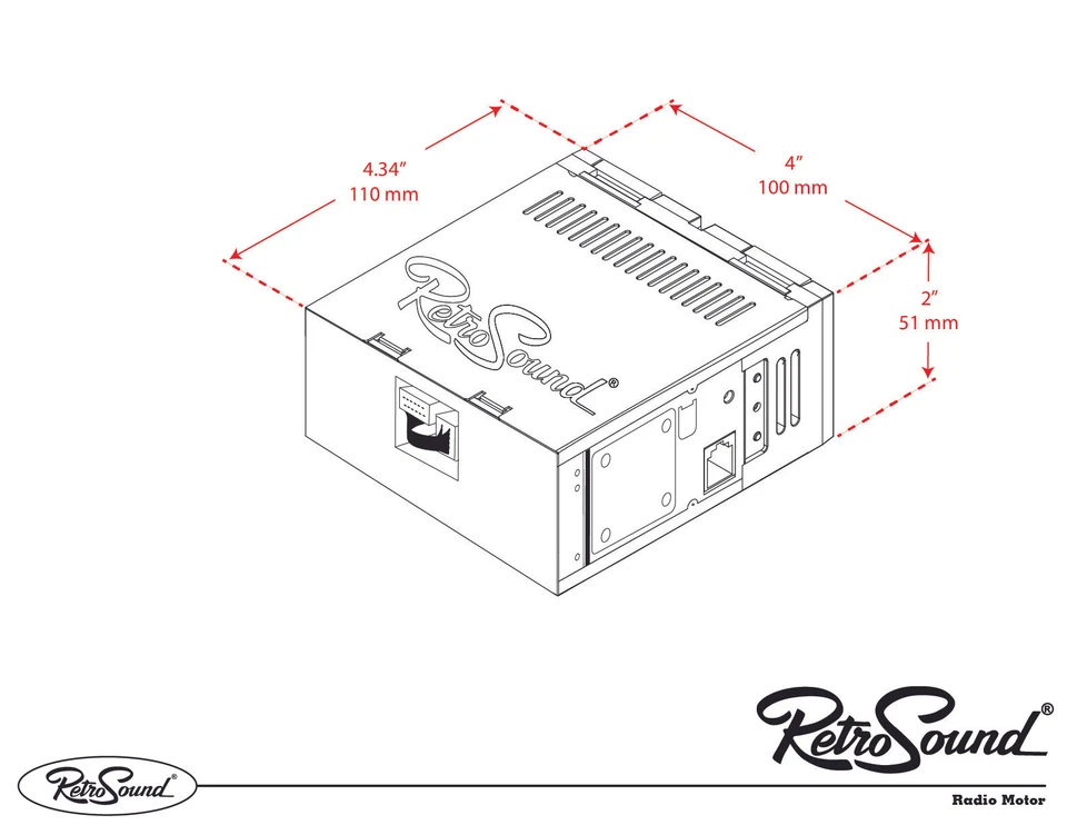 Radio Retro para Triumph TR6 BT AUX AM/FM LAB-M1-415-36-96T2 1969-76 Foto 3 de 4