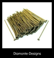 35mm Antique Bronze Head Pins Craft Findings Jewellery Beading ** PICK QUANTITY 