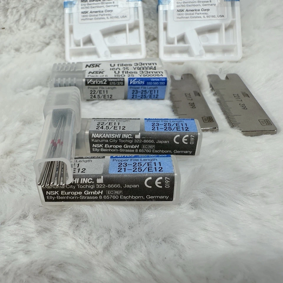 NSK Piezo Tips-E11+E12+Armas U 33 mm (4 paquetes de 6)-Varios 970/370/950/350 - ¡NUEVO EN CAJA! Foto 2 de 2