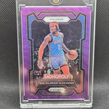 Panini Prizm Monopoly Shai Gilgeous-Alexander Purple Wave Prizm Thunder Card #61