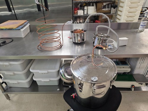 VEVOR 50L Distiller Still Pot with Thumper Keg & Inline Cooler