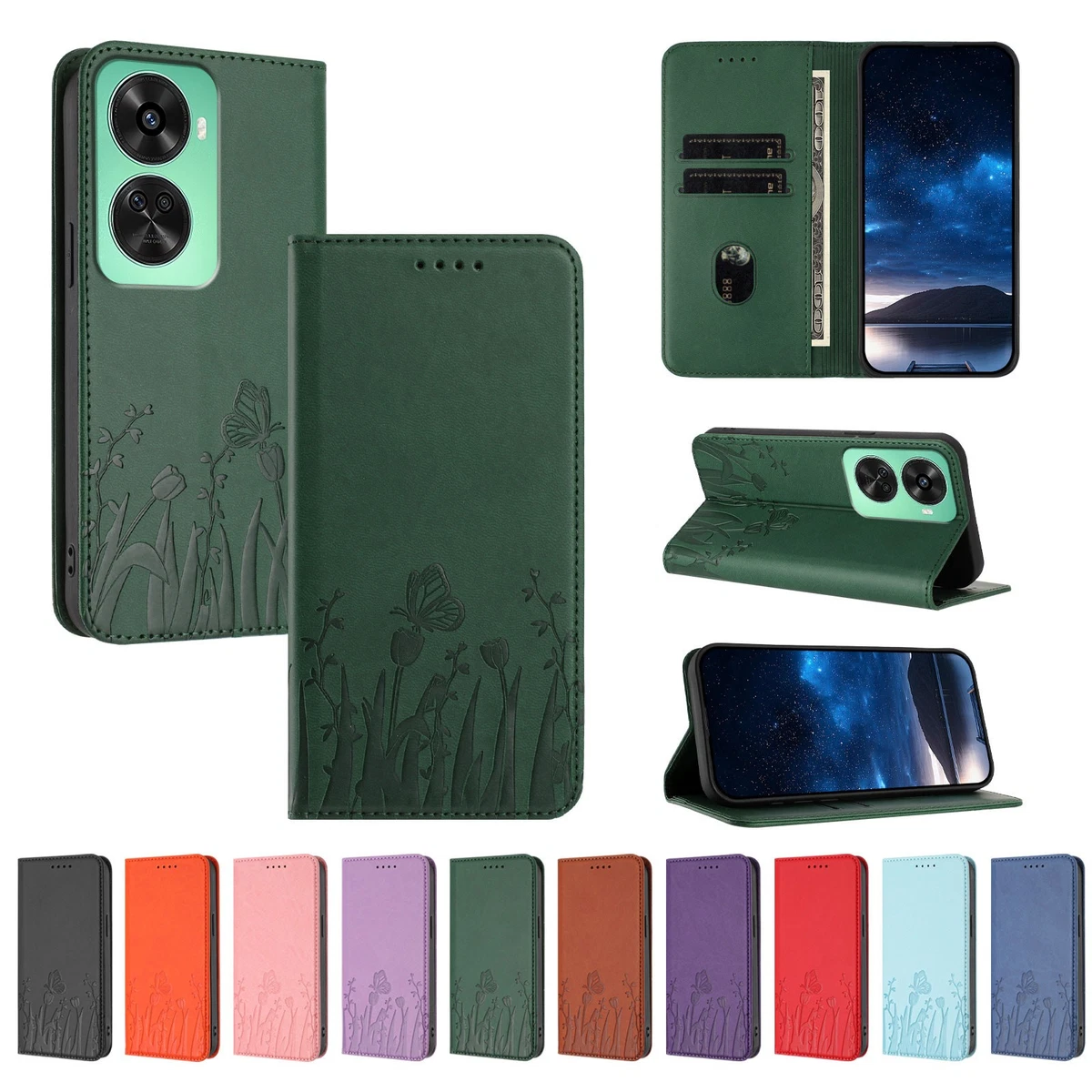Custodia In Similpelle Stile Libro Per Huawei Nova Plus – Nero Elegante + 2 Pellicole Protettive Incluse - 4