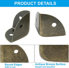 12Pcs Box Corner Protectors, 1" 25mm Metal Corner Edges Protector Triangle ...