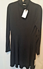 miss selfridge asos US 8/EU40/UK 12Black Long Sleeve turtleneck Dress msrp 34.99