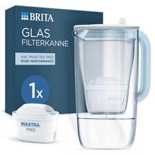 BRITA Glas Wasserfilter-Kanne Hellblau (2,5l)...