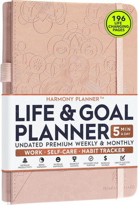 Life & Goal Planner   Undated Daily, Weekly & Monthly Organizer with Habit Track