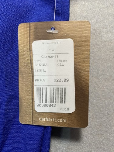 Carhartt Ripstop Utility Scrub Top Herren Large Hemd (C15108) Navy Blau - Bild 4 von 9
