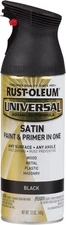 Rust-Oleum Universal All Surface Interior Spray Paint 12 oz, Satin Black