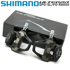 Image of Shimano Ultegra PD-R8000 Clipless Pedals W/SH11 Cleats Road Bicycle SPD-SL New