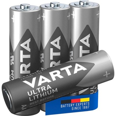 VARTA Batterien ULTRA LITHIUM Lithium Mignon AA 1,5 V, 4 St.