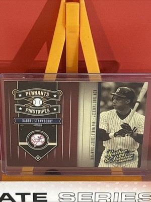DARRYL STRAWBERRY 2004 Leather & Lumber PENNANTS & Pinstripes GOLD /100 #PP-5 SP