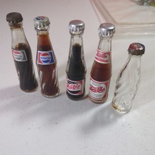 Lot 5 Vintage Miniature Soda Bottles PEPSI 3