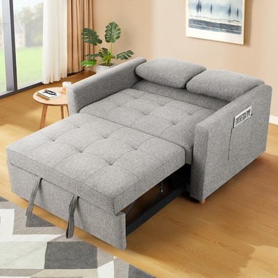 3-in-1 Sleeper Sofa Convertible Pull Out Couch Bed Futon Sofa Loveseat Office 