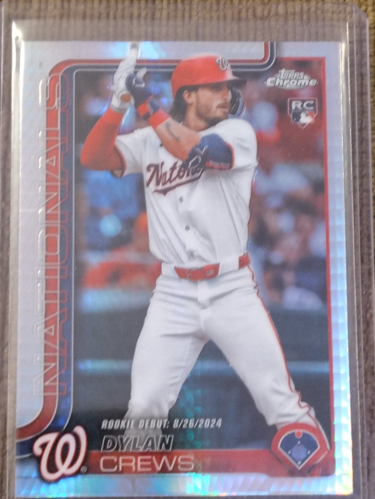 2025 Topps Chrome Update Dylan Crews RC Geometric Refractor #USC190 Nationals