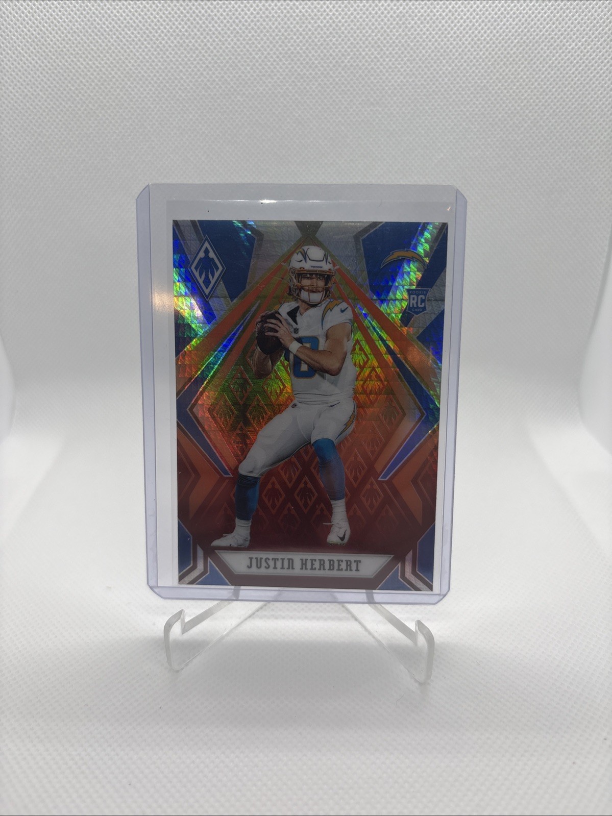 Justin Herbert 2020 Panini Phoenix Rookie #103 Fire Burst Prizm Chargers