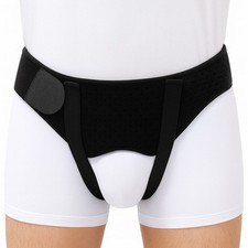 Hernia Support Belt Men Truss For Inguinal Sports 2-Removable Compression Pads