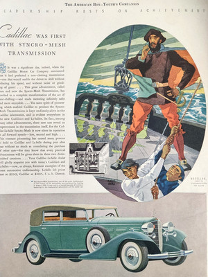 Magellan Cadillac V12 All Weather Phaeton Car Vintage 1933 Ad Magazine Print