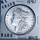 1890 MORGAN SILVER DOLLAR HI GRADE GENUINE U.S. MINT RARE COIN 8015