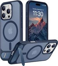 Temdan Magnetic Compatible with iPhone 16 Pro Case, Built-in Invisible Kickst...