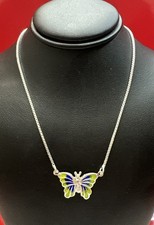 925 Sterling Silver Butterfly Pendant Necklace