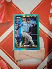 2024 Topps Chrome Baseball Aqua Refractor Rookie Austin Shenton /199