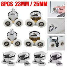 8x Twins Shower Screen Door Rollers Runners Wheels Top and Bottom Replacement UK