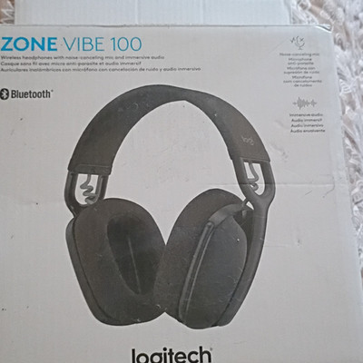 Logitech Zone Vibe 100 Wireless Bluetooth Headset Noise Cancellation Black