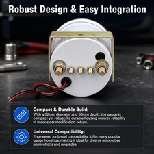 Portable Automotive 2-inch Oil Temp Gauge Kit 12v Dc Vdo Style Engine Monitoring Portable Automotive 2-inch Oil Temp Gauge Kit 12v Dc Vdo Style Engine Monitoring