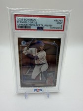 2025 Bowman Chrome 1st D'Angelo Ortiz PSA 9 Reptilian Red Sox