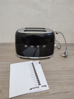 Smeg TSF01BLUK Toaster 2-Slot Gloss Black [IH0111052729]