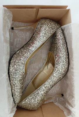 Red or Dead Glitter Gold Stilettos, Size 7, Brand New Shoes - Image 1 of 3