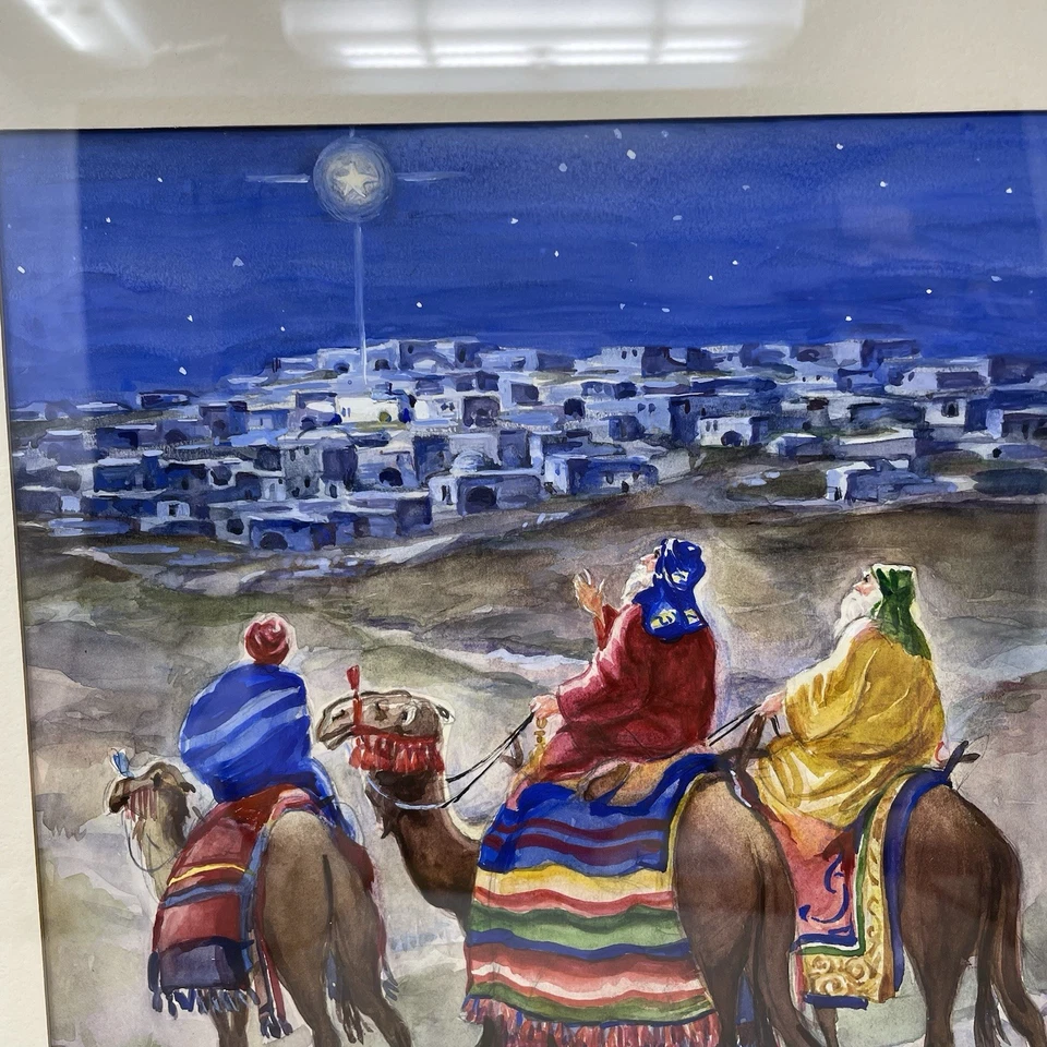 埃莉诺拉·马德森伯利恒之星水彩画宗教圣经耶稣复古 — 第 4/4 张图片