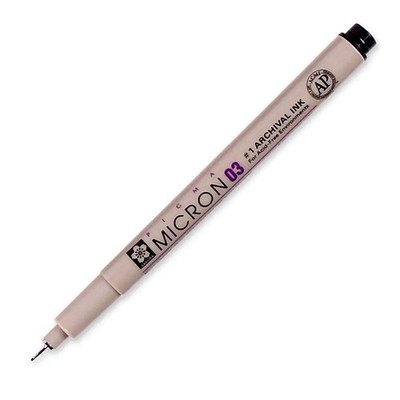 1 bis 48x SAKURA Fineliner PIGMA MICRON 03, schwarz - SPARE BIS ZU 80%
