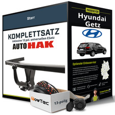 Für HYUNDAI Getz Typ TB Anhängerkupplung starr +eSatz 13pol uni. 06.2001-08.2005