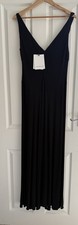 Victoria Beckham x Mango black evening dress size medium  draped front and back