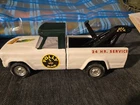 Vintage 1960 Tonka White/green Metal Mini Jeep Pickup Wrecker Tow truck custom