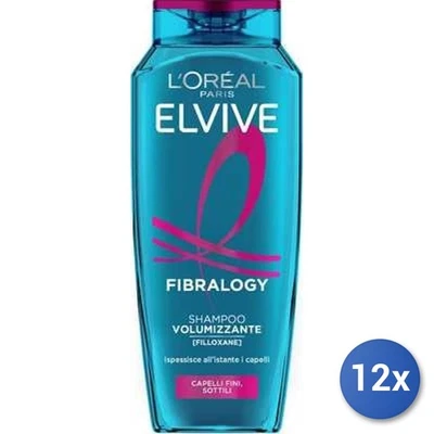 12x Bundle Elvive Shampoo Fibralogy Für Dünnes Haar 250 Ml - Bild 1 von 3