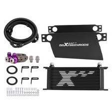 Universal Ölkühler 16 Reihen Kit Aluminium AN10 Sandwich Adapter Thermostat 73°C