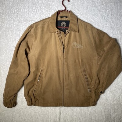 Weatherproof Jacket The Shooting Academy Nemacolin Woodlands Tan Zip Mens Large