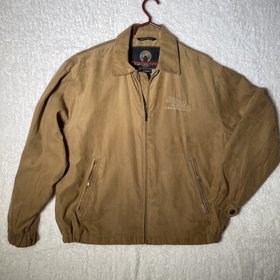 #ad #ad Weatherproof Jacket The Shooting Academy Nemacolin Woodlands Tan Zip Mens Large $35.87