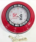 Vintage Coca Cola 14" Ice Cold Lighted Clock   WORKS