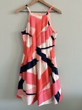 Vince Camuto Dress Brushstroke Print Fit & Flare Womens Size 6 Sleeveless
