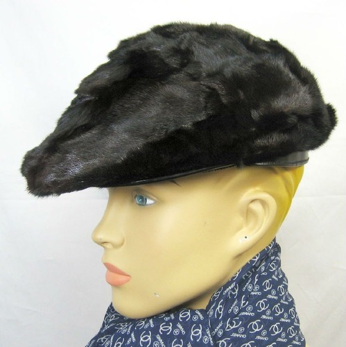 ¡OFERTA! - $1,695 RUNWAY Burberry Prorsum MINK Piel de becerro S Gorra Sombrero Hombres Mujeres - Imagen 5 de 10