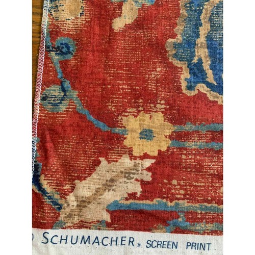 Schumacher Designer Interior Fabric Maharaja's Carpet Rug 55" x 35" Vintage - Picture 3 of 5