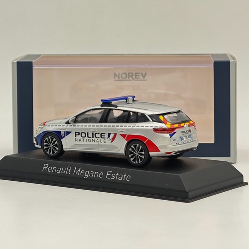 1/43 Norev Renault Megane Estate 2022 Police Nationale CRS Diecast Model Silver - Bild 4 von 7