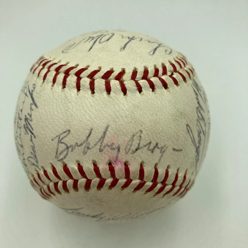 Hank Aaron 1965 Milwaukee Braves Team Signed National League Baseball PSA DNA - Image 3 of 4