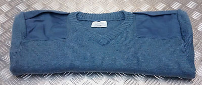 Pullover Air Force blau Wolle Utility Pulli / Sweater V-Ausschnitt die meisten Größen