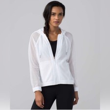 Lululemon Women's Mesh On Mesh White Lightweight Jacket Size Small/4