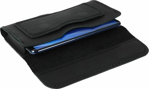 CUSTOMIZED HORIZONTAL WAIST POUCH MADE OF COWHIDE CASE COVER WITH 2 CARD POCKETS - Picture 10 of 22